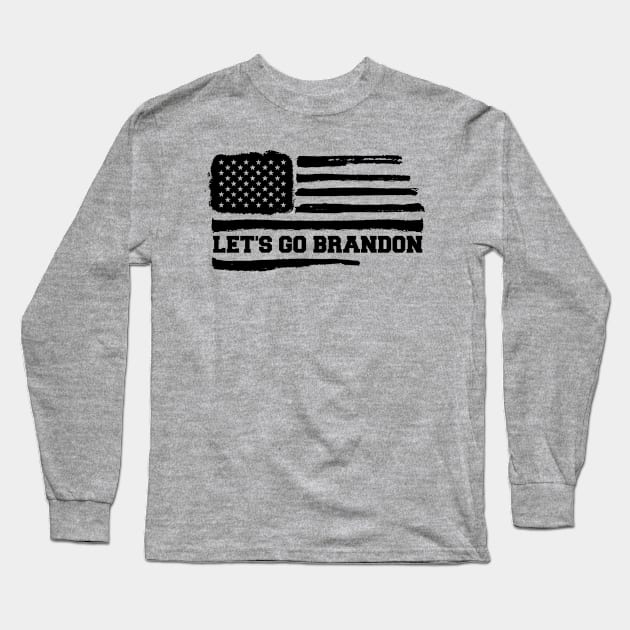 Lets go brandon with flag Long Sleeve T-Shirt by mintipap